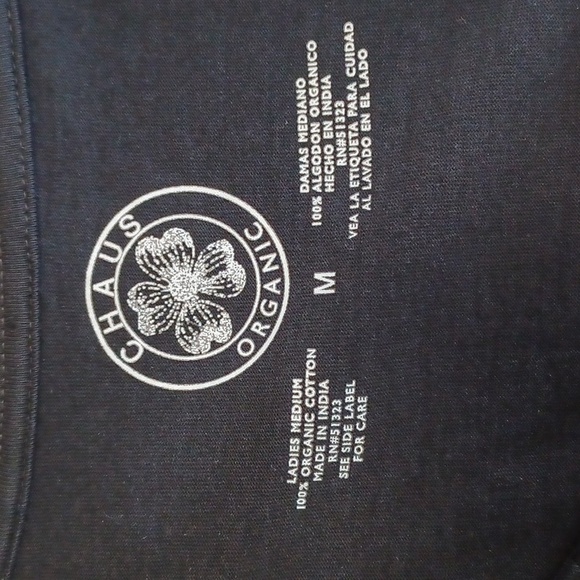 Chaus Organic black tee, size medium, NWT - Picture 5 of 8